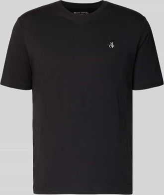 Marc O'Polo T-Shirt mit Label-Print in Black, Gr&ouml;&szlig;e XXL