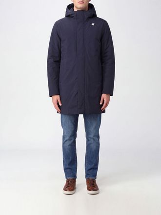 K-Way Parka al ginocchio in tessuto tecnico con cappuccio imbottito