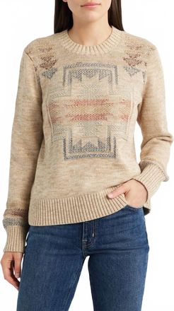 Pendleton Columbia River Sweater In Ecru Mix