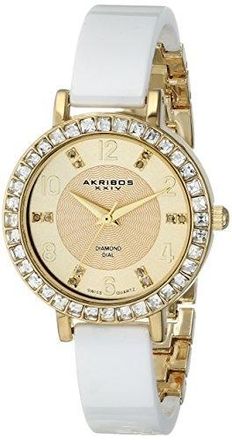 Akribos XXIV Gold-tone Base Metal Ladies Watch AK758YGW