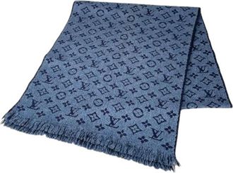 Louis Vuitton Pre-owned Monogram Escale Wool Scarf - - Pre-owned - Donna - Blu - ONE SIZE