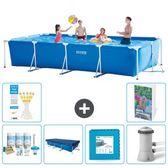 Intex Piscina Con Estructura Rectangular - 450x220x84 Cm - 7-piezas S66