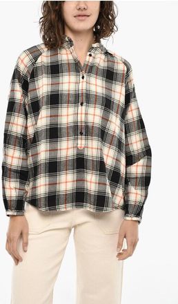 Woolrich Cotton Check Plaid Blouse size Xxs