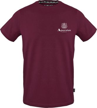 Aquascutum Heren Logo Katoen Regular T-shirt (Rood)