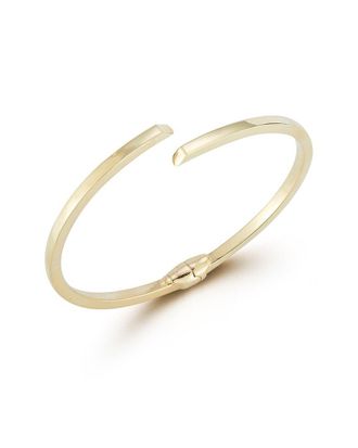 Chloe and Madison 14K Over Silver Bypass Bangle Bracelet