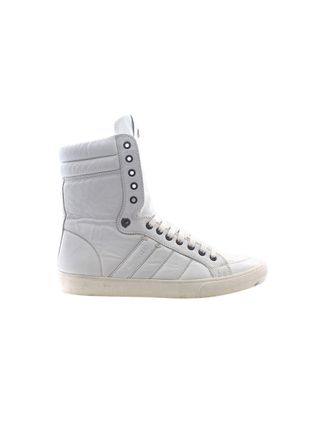 Moncler White Quilted High-Tops Size 42