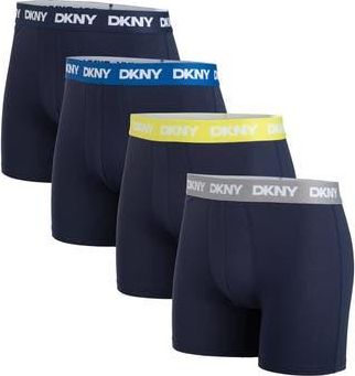 DKNY Pack of 4 Assorted Boxer Briefs in Navy/blue/lime/light Grey at Nordstrom Rack, Size X-Large