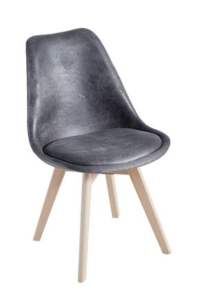 Regalos Miguel Sillas Comedor - Silla Synk Vintage - Gris Oscuro