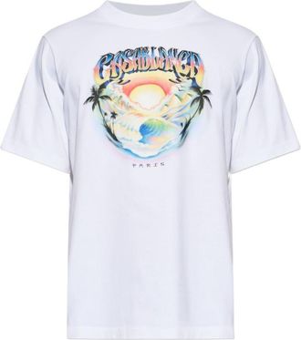 Casablanca White Graphic Logo T-Shirt