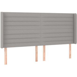 vidaXL Cabecero Con Led De Tela Gris Claro 163x16x118/128 Cm Vidaxl