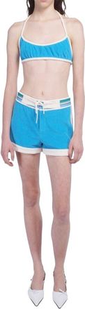 Anna Sui Cabana Terry Shorts in Ocean Blue at Nordstrom, Size X-Small
