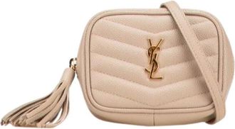 Saint Laurent Pre-owned Cross Body Bags, female, Beige, Size: ONE SIZE Pre-owned Leather Crossbody Bag
