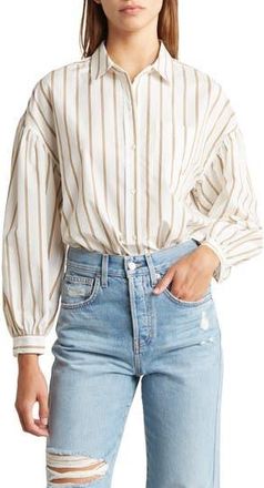 Rails Janae Stripe Button-Up Shirt in Ivory Daffodil Stripe at Nordstrom Rack, Size X-Small