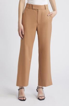 Frame Denim Easy Slim Wool Blend Crop Pants in Light Camel at Nordstrom Rack, Size 16