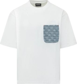 Dsquared2 Loose Fit Tee - Heren - T-shirts - Wit - M - Katoen - Tops