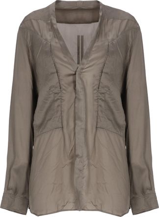 Rick Owens Dove Grey Larry Fogpocket Shirt
