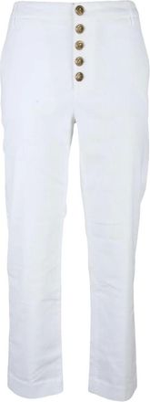 Dondup Dames, Broeken, Wit, Maat: W27 Katoen
