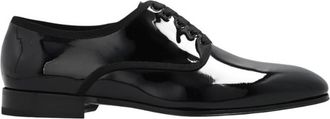 Ferragamo Magic Charlotte Patent Derby Shoes, Size 5.5 EEE