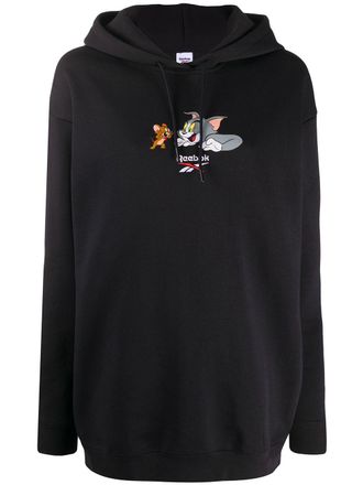 Reebok Tom and Jerry hoodie - women - Recycled Cotton/Recycled Cotton/Recycled Polyester/Recycled Polyester - 2XS - Black