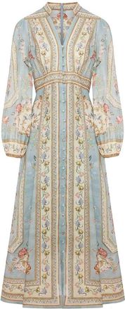 Zimmermann Roselight Plunge Midi Dress