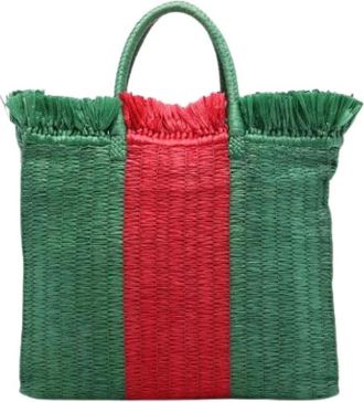 Gucci Pre-owned Raffia Tote Bag - Dames - Vintage Shopper - Veelkleurig - ONE Size - Vintage