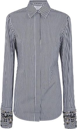 Sportmax Camisa de Rayas Adornada - Blouses & Shirts - Mujer - Multicolor - M