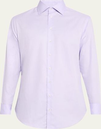 Giorgio Armani Mens Micro-Dot Dress Shirt