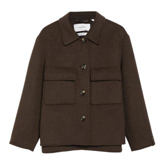 Comma Overshirt Doubleface - - Jackets - Donna - Marrone - L