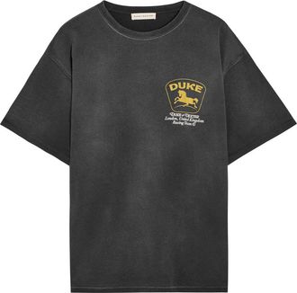 Duke and Dexter Sponsors Vintage Printed Cotton T-shirt - Black And White - XL