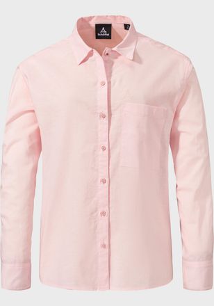 Sch&ouml;ffel Outdoorbluse SCH&Ouml;FFEL Urban Blouse Style Chanduy WMS, Damen, Gr. 36, rosa (3205, rosa), Oberstoff: 73% Baumwolle 27% Hanf, bequem, V-Ausschnitt, Bluse