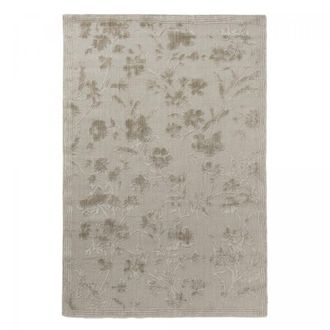 Laura Ashley Alfombra de sal&oacute;n hecha a mano en bamb&uacute; sedoso, beige 170x240