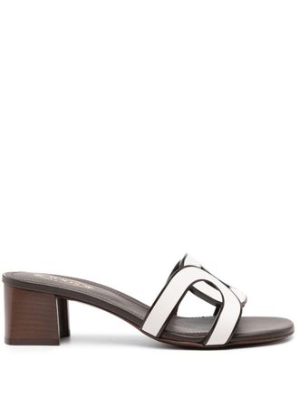 Tod's 50mm interwoven-strap leather sandals - Brown