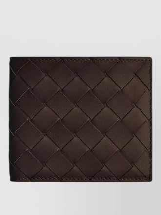 Bottega Veneta leather intrecciato bi-fold wallet