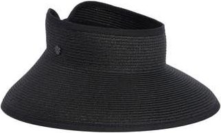 Vince Camuto Roll-Up Straw Visor in Black at Nordstrom Rack