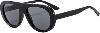 Generic Outdoor Men Vacation Sunglasses Women Commuter Party Sun Glasses(Black)