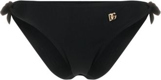 Dolce & Gabbana Black logo-plaque bikini bottoms