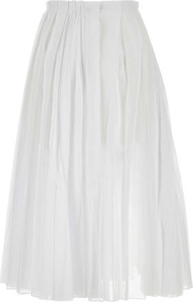Jil Sander Womens White Organdy Skirt Cotton - Size EU 34 (Womens)