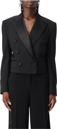 Dolce & Gabbana Dames, Jassen, Zwart, Maat: 2XS Satijn