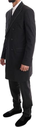 Dolce & Gabbana Mens Gray Wool Stretch 3 Piece Two Button Suit