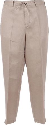 BRIGLIA 1949 Slim-fit Broeken - Heren - Slim Fit Broeken - Beige - M - Leer - Broeken