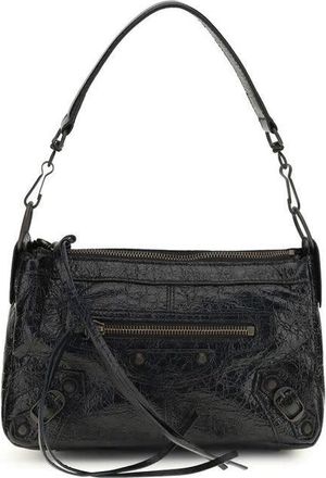 Balenciaga Le City Moto Shoulder Bag Black