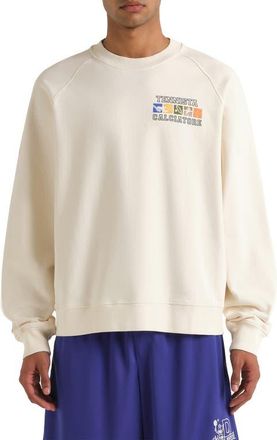 Diadora Legacy Embroidered Fleece Sweatshirt in White Alyssum at Nordstrom, Size Xx-Large