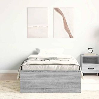 Berkfield Home Modern Bed Frame Grey Sonoma 90x200 cm