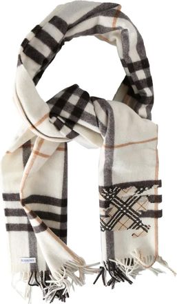 Burberry Sciarpa a quadri con frange - Toni neutri