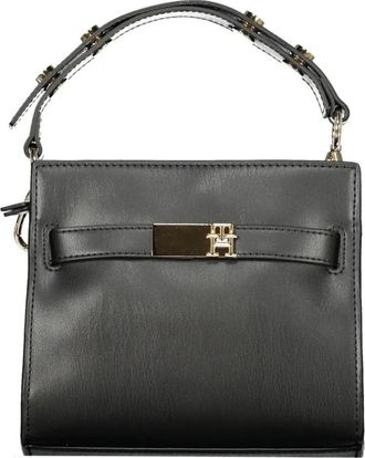 Tommy Hilfiger Tassen, Dames, Zwart, ONE Size, Handtas met dubbele compartimenten