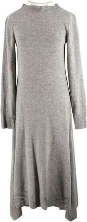 sacai Grey Wool Dress with Ivory Back Panel Size M