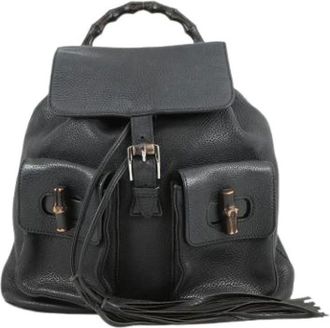 Gucci Pre-owned Backpacks, male, Black, Size: ONE SIZE Pre-owned Backpack