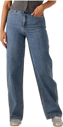 Edited Theodora Denim Straight Leg Jeans - Dames - Regular Fit Jeans - Blauw - M - Denim - Jeans