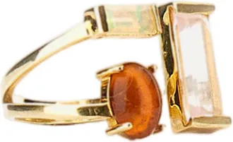 Aliita Yellow Gold Doble Baguette Ring