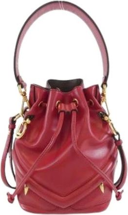 Fendi Pre-owned Bucket Bags, female, Red, Size: ONE SIZE Pre-owned Mini Bucket Bag